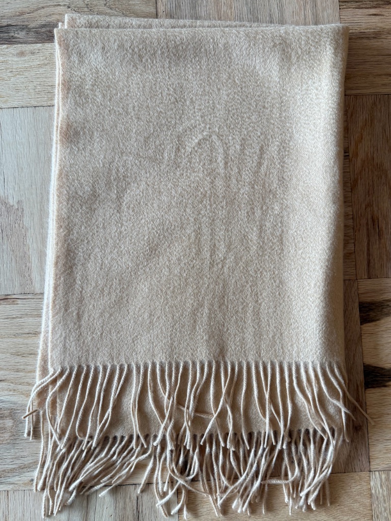 New The Curated Double Faced Scarf With Fringe - Camel — image 2 of 2